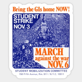 1971 March Against the War Sticker